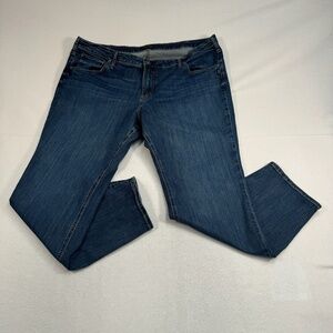 Silver Straight Leg Beau Jeans Womens Plus Size 22 Medium Blue High Rise